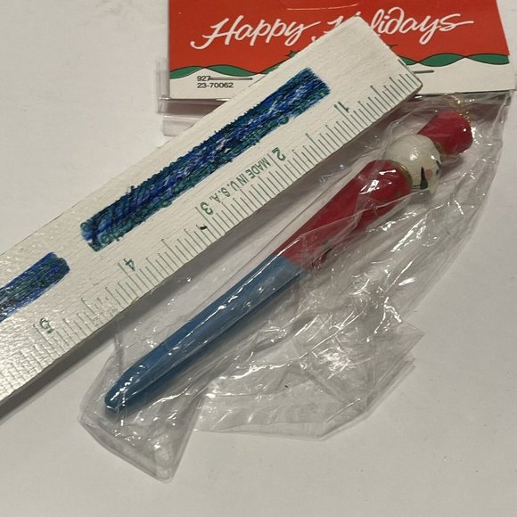 Vtg LEE WARDS Christmas Tree Ornament Nutcracker Elongated Wood - Picture 3 of 4